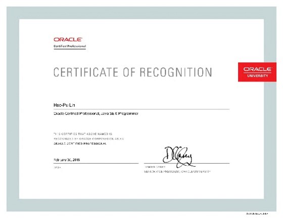 Oracle Certified Professional Java Programmer
